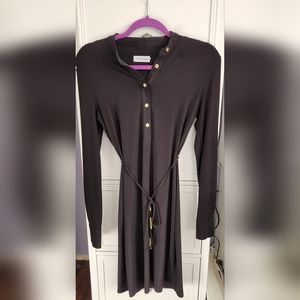 Calvin Klein Black Dress with Gold Tassels Size S